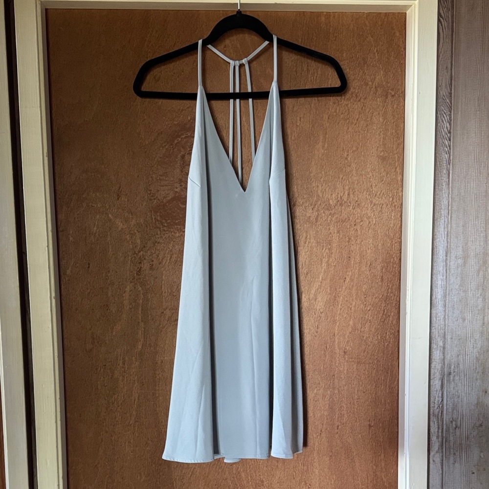Tobi Light Blue Backless Dress